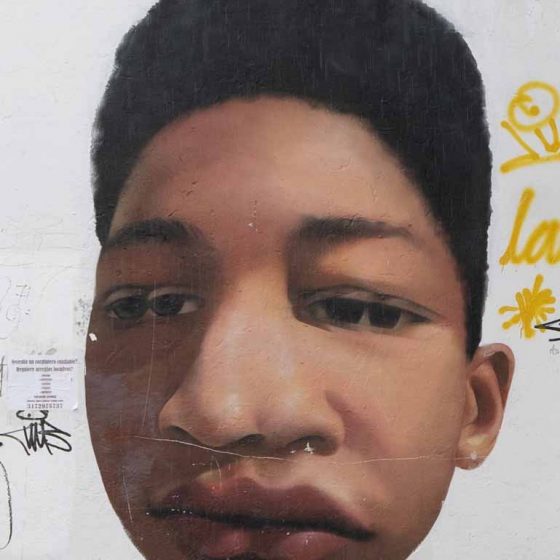 Bogota street art: black kid