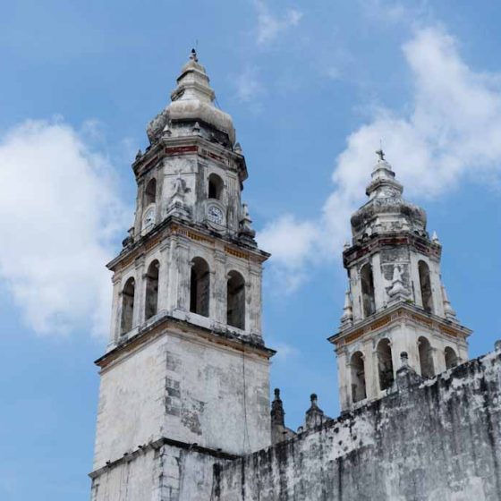 Towers of Lady of Immaculate Conception church Campeche