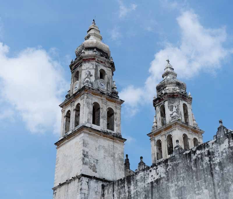Towers of Lady of Immaculate Conception church Campeche