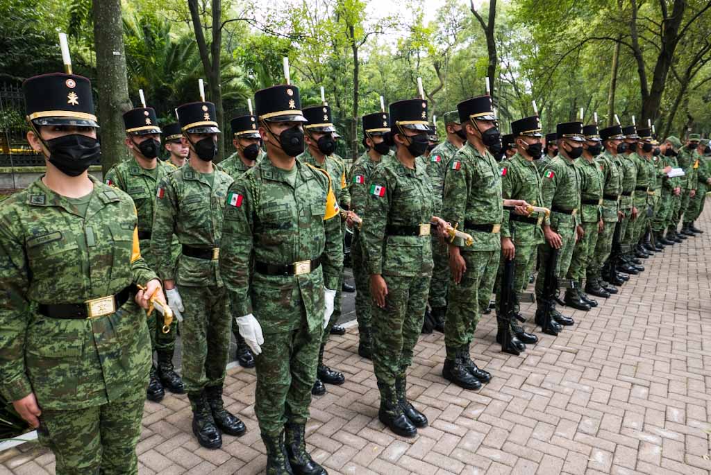 Military parade in Chapultepec park