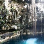Cenote swimming hole in Hacienda Uxman in Valladolid