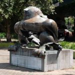 Bird sculpture by Botero after bomb blast