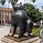 Botero sculpture of a cat