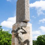 Statue near Mundo Maya in Merida