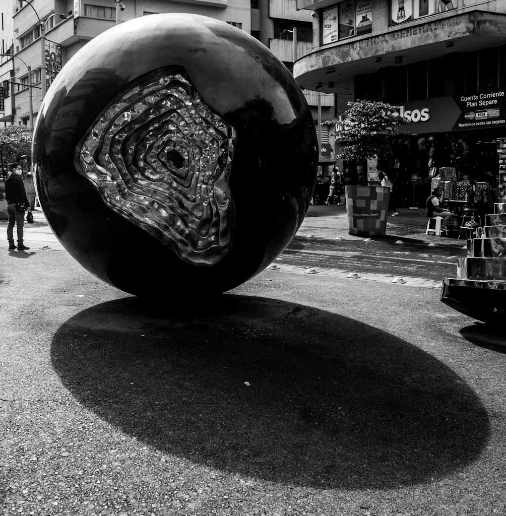 Round sculpture in Medellin