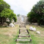 Emergency exit to the Tulum fortress grounds